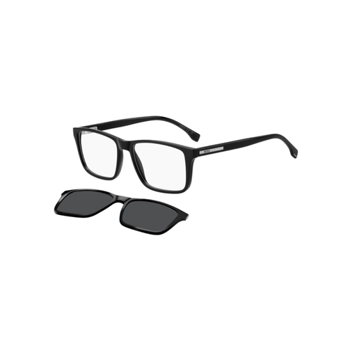 Óculos de Grau Hugo BOSS 1896/C 807 5617 S Poliamida Preto com Clip-On na cor Cinza Polarizado