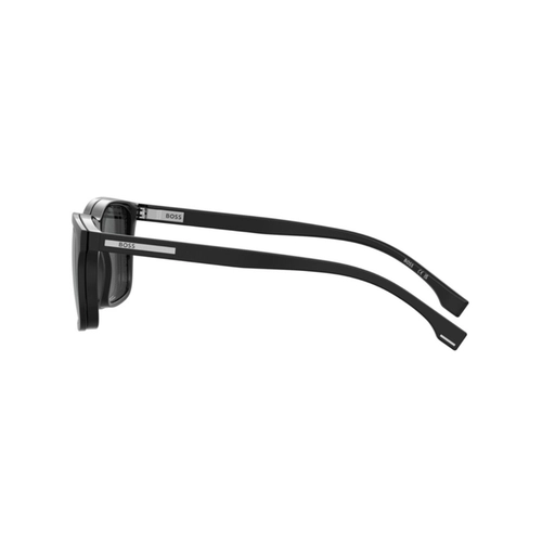 Óculos de Grau Hugo BOSS 1896/C 807 5617 S Poliamida Preto com Clip-On na cor Cinza Polarizado