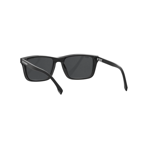 Óculos de Grau Hugo BOSS 1896/C 807 5617 S Poliamida Preto com Clip-On na cor Cinza Polarizado