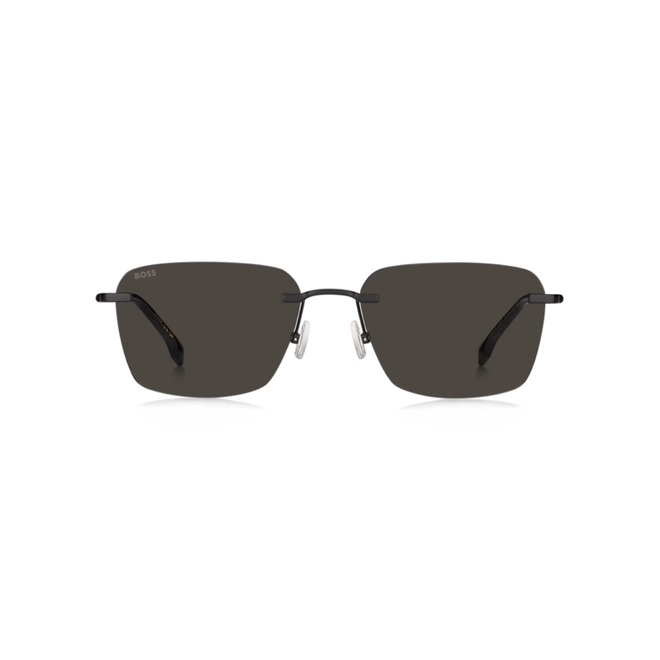 Óculos de Sol Hugo BOSS 1925/F/S 003 57IR S Titânio Preto Fosco com lentes na cor Cinza 2