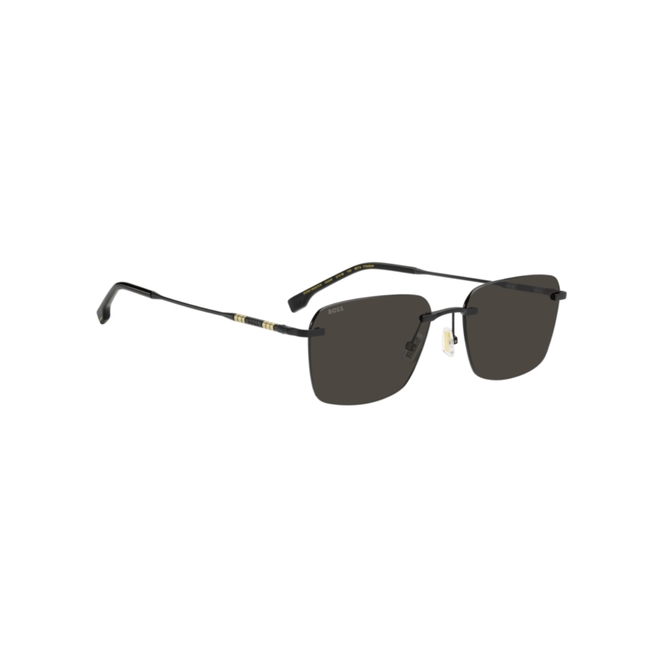 Óculos de Sol Hugo BOSS 1925/F/S 003 57IR S Titânio Preto Fosco com lentes na cor Cinza 3