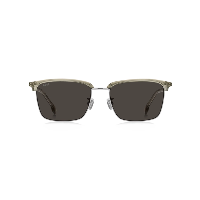 Óculos de Sol Hugo BOSS 1929/F/S L24 56IR S Poliamida Bege com lentes na cor Cinza 2