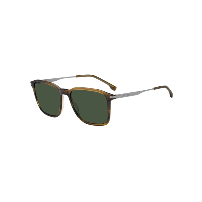 Óculos de Sol Hugo BOSS 1886/S 6C5 55QT S Acetato Marrom Mesclado com lentes na cor Verde 1