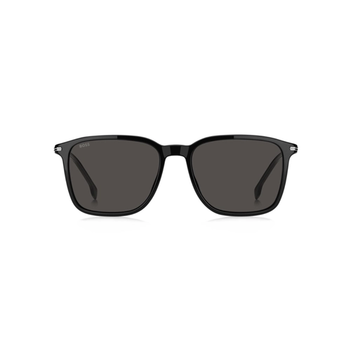Óculos de Sol Hugo BOSS 1886/S 807 55IR S Acetato Preto com lentes na cor Cinza