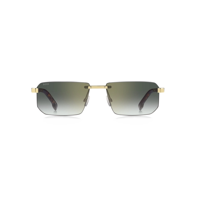 Óculos de Sol Hugo BOSS 1918/S J5G 57D6 S Metal Dourado com lentes na cor Verde Espelhado 2