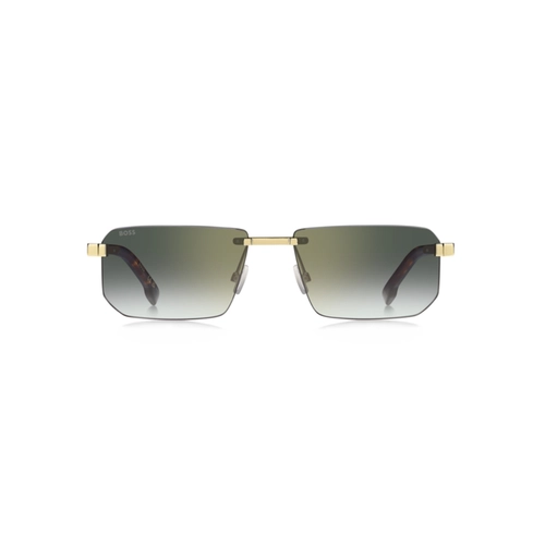 Óculos de Sol Hugo BOSS 1918/S J5G 57D6 S Metal Dourado com lentes na cor Verde Espelhado
