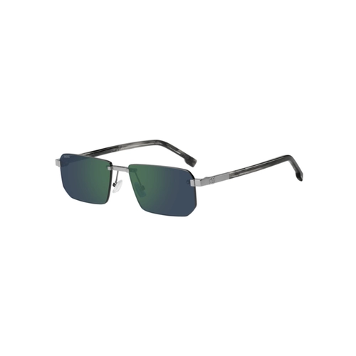 Óculos de Sol Hugo BOSS 1918/S 6LB 57MT S Metal Cinza com lentes na cor Verde Espelhado