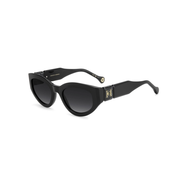 Óculos de Sol Carolina Herrera HER 0370/S 807 529O S Acetato Preto com lentes na cor Cinza Degradê 1