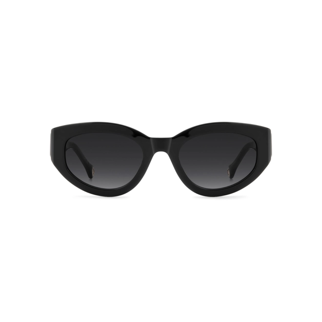 Óculos de Sol Carolina Herrera HER 0370/S 807 529O S Acetato Preto com lentes na cor Cinza Degradê 2