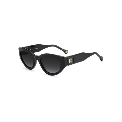 Óculos de Sol Carolina Herrera HER 0370/S 807 529O S Acetato Preto com lentes na cor Cinza Degradê