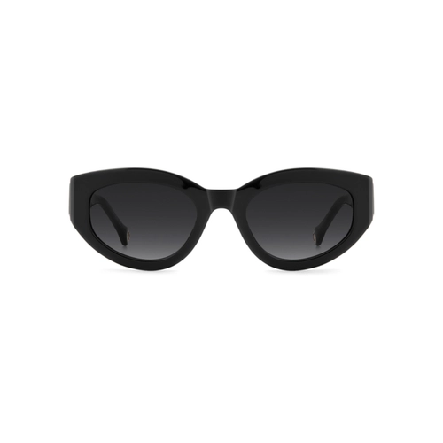 Óculos de Sol Carolina Herrera HER 0370/S 807 529O S Acetato Preto com lentes na cor Cinza Degradê