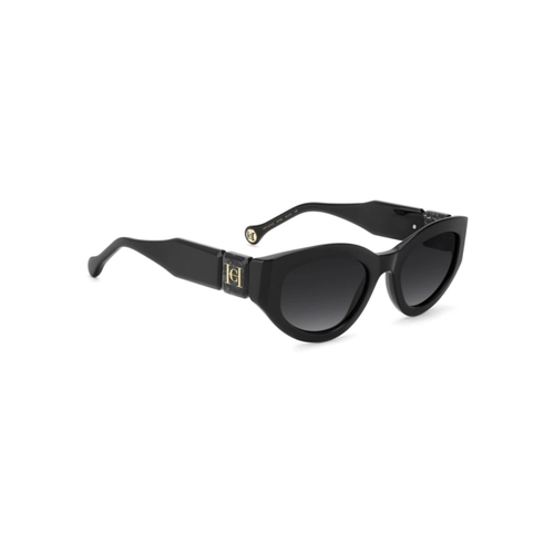 Óculos de Sol Carolina Herrera HER 0370/S 807 529O S Acetato Preto com lentes na cor Cinza Degradê