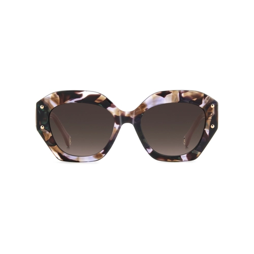 Óculos de Sol Carolina Herrera HER 0365/S QMJ 53HA S Acetato Rosa Mesclado com lentes na cor Marrom Degradê