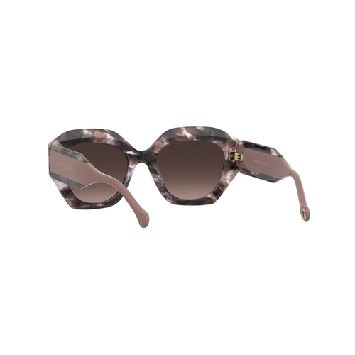 Óculos de Sol Carolina Herrera HER 0365/S QMJ 53HA S Acetato Rosa Mesclado com lentes na cor Marrom Degradê