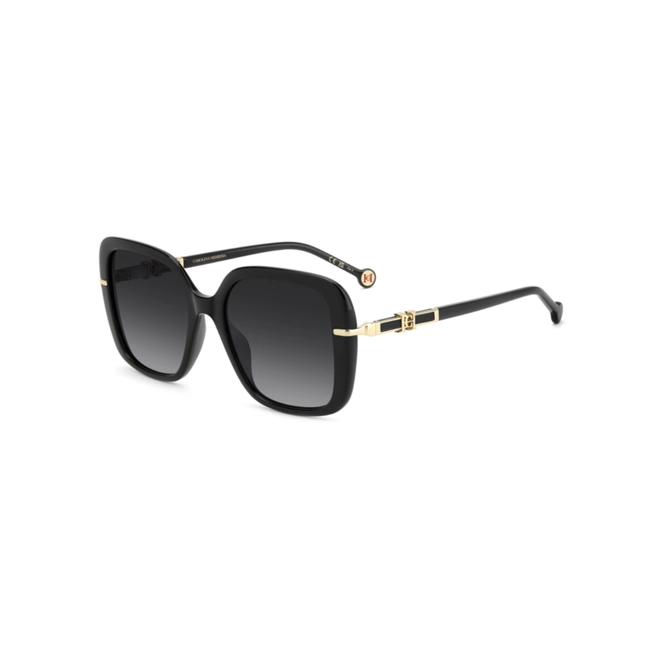 Óculos de Sol Carolina Herrera HER 0380/G/S 807 559O S Acetato Preto com lentes na cor Cinza Degradê 1