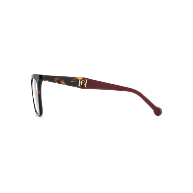 Óculos de Grau Carolina Herrera HER 0376/C 086 5219 S Acetato Marrom Mesclado com Clip-On na cor Marrom Polarizado 4