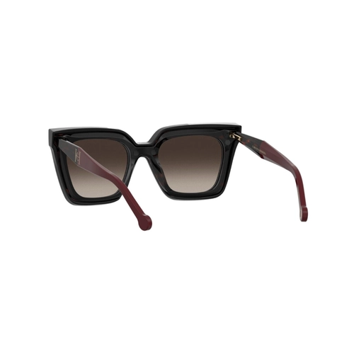 Óculos de Grau Carolina Herrera HER 0376/C 086 5219 S Acetato Marrom Mesclado com Clip-On na cor Marrom Polarizado
