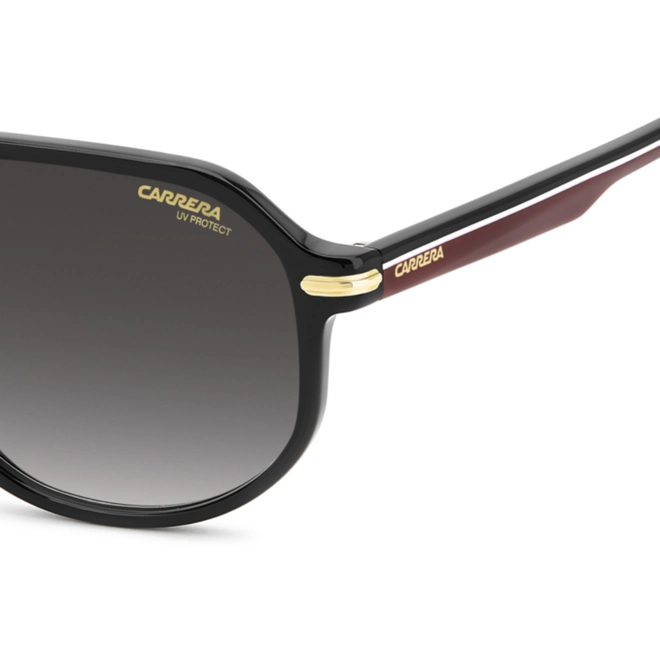 Óculos de Sol CARRERA 375 OIT 589O S Acetato Preto com lentes na cor Cinza Degradê 4