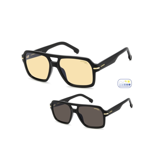 Óculos de Sol CARRERA 377/S 807 564A S Acetato Preto com lentes Amarelo Fotocromático