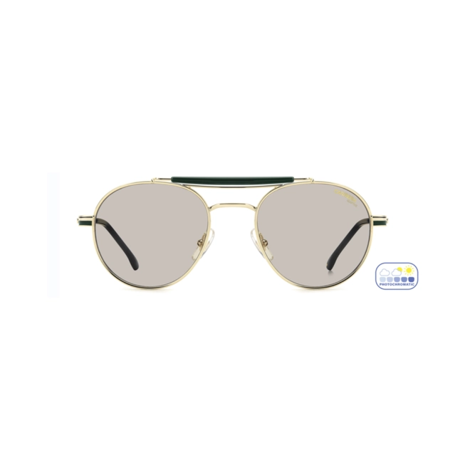 Óculos de Sol CARRERA 381/S PEF 527O S Metal Dourado com lentes na cor Cinza Polarizado 2