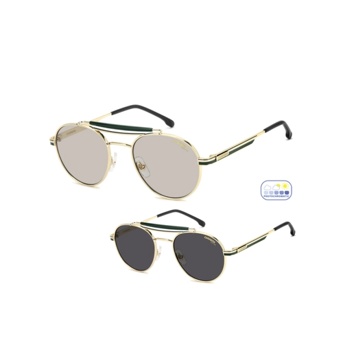 Óculos de Sol CARRERA 381/S PEF 527O S Metal Dourado com lentes na cor Cinza Polarizado