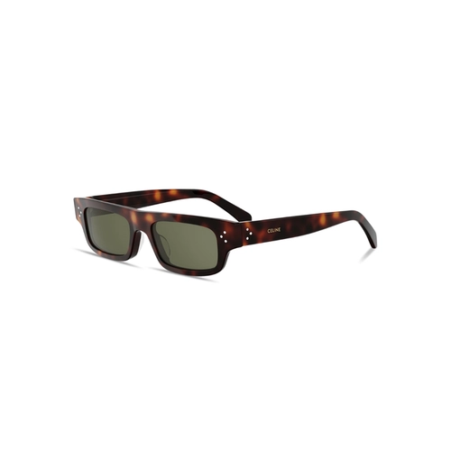 Óculos de Sol Celine CL40337U_5252N Acetato Marrom Mesclado com lentes na cor Verde