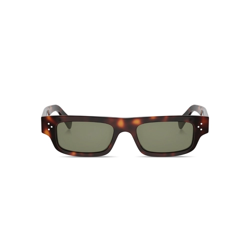 Óculos de Sol Celine CL40337U_5252N Acetato Marrom Mesclado com lentes na cor Verde