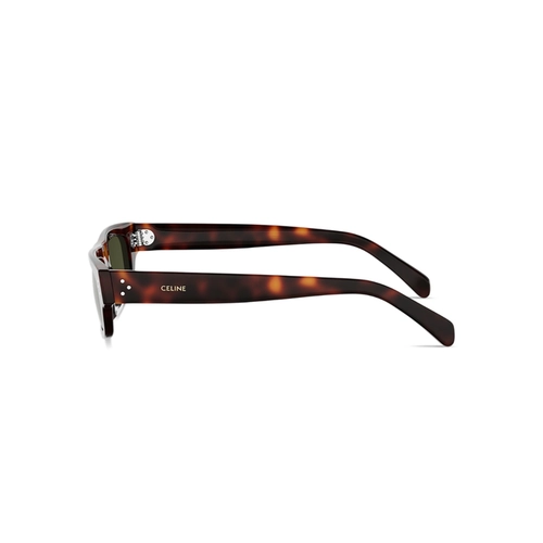 Óculos de Sol Celine CL40337U_5252N Acetato Marrom Mesclado com lentes na cor Verde
