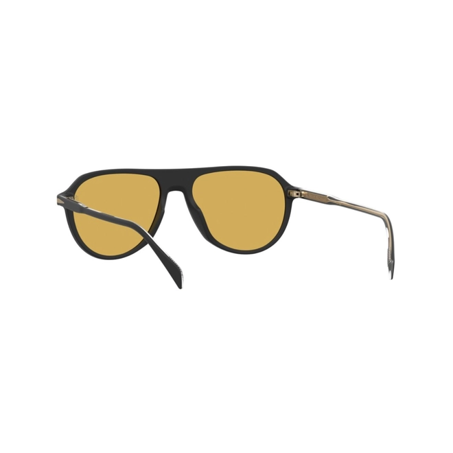 Óculos de Sol David Beckham DB 1200/S 003 55HO S Acetato Preto Fosco com lentes na cor Amarelo 5