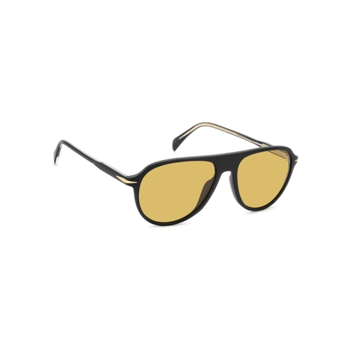 Óculos de Sol David Beckham DB 1200/S 003 55HO S Acetato Preto Fosco com lentes na cor Amarelo