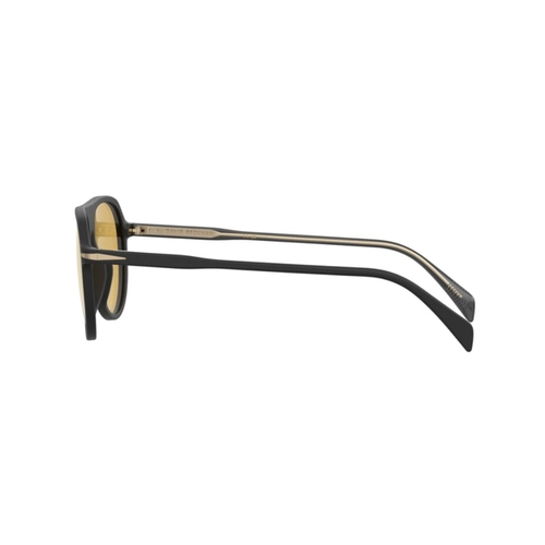 Óculos de Sol David Beckham DB 1200/S 003 55HO S Acetato Preto Fosco com lentes na cor Amarelo