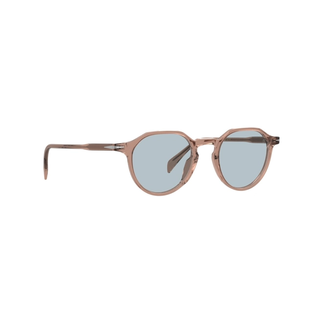 Óculos de Sol David Beckham DB 1217/S 35J 50QZ S Acetato Rosa Transparente com lentes na cor Azul Fotocromático 3