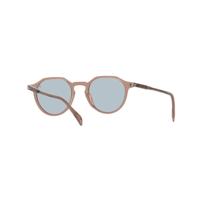 Óculos de Sol David Beckham DB 1217/S 35J 50QZ S Acetato Rosa Transparente com lentes na cor Azul Fotocromático 5