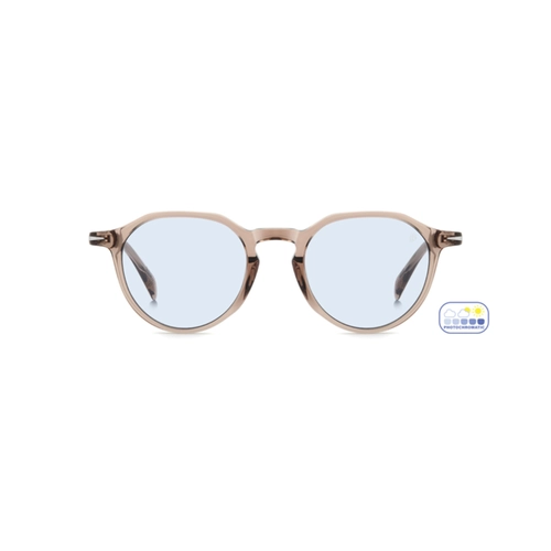 Óculos de Sol David Beckham DB 1217/S 35J 50QZ S Acetato Rosa Transparente com lentes na cor Azul Fotocromático
