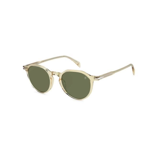 Óculos de Sol David Beckham DB 1217/S 40G 50QT S Acetato Amarelo Transparente com lentes na cor Verde 1
