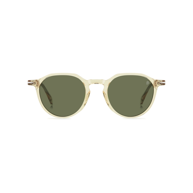 Óculos de Sol David Beckham DB 1217/S 40G 50QT S Acetato Amarelo Transparente com lentes na cor Verde 2