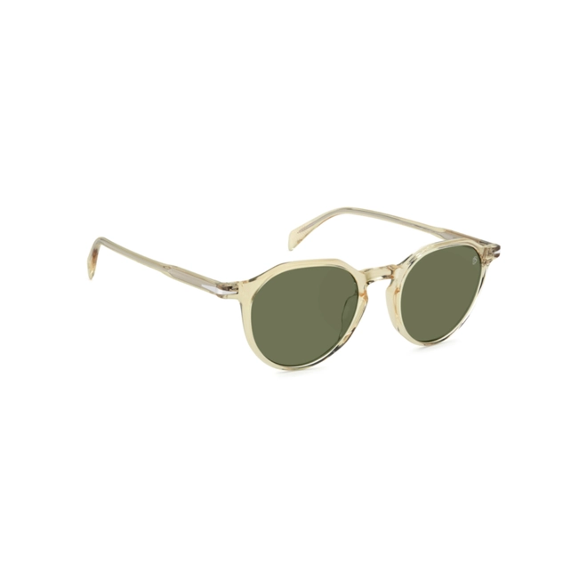Óculos de Sol David Beckham DB 1217/S 40G 50QT S Acetato Amarelo Transparente com lentes na cor Verde 3