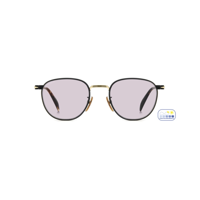 Óculos de Sol David Beckham DB 1228/S 146 515F S Metal Preto Fosco com lentes na cor Violeta Fotocromático 2