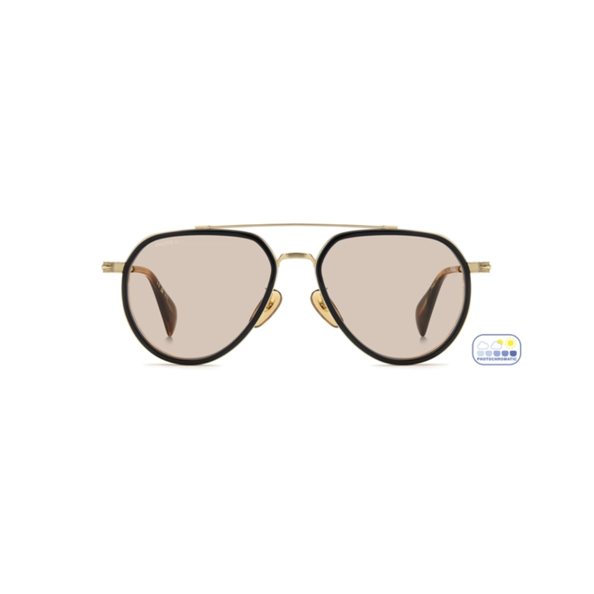 Óculos de Sol David Beckham DB 1226/G/S RHL 5763 S Titânio Preto e Dourado com lentes na cor Rosa Fotocromático 2