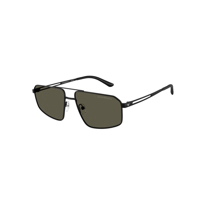Óculos de Sol Emporio Armani 0EA2173 30018759 Metal Preto Fosco com lentes na cor Cinza Escuro 1