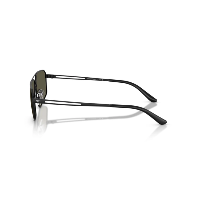 Óculos de Sol Emporio Armani 0EA2173 30018759 Metal Preto Fosco com lentes na cor Cinza Escuro 3