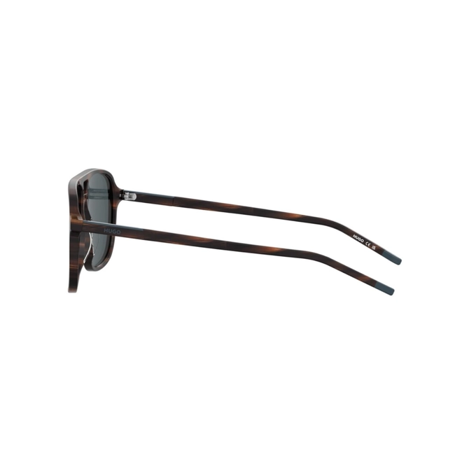 Óculos de Sol Hugo Boss HG 1398/S EX4 58IR S Acetato Marrom Mesclado com lentes na cor Cinza 4