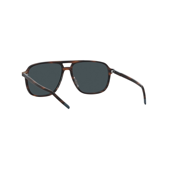 Óculos de Sol Hugo Boss HG 1398/S EX4 58IR S Acetato Marrom Mesclado com lentes na cor Cinza 5
