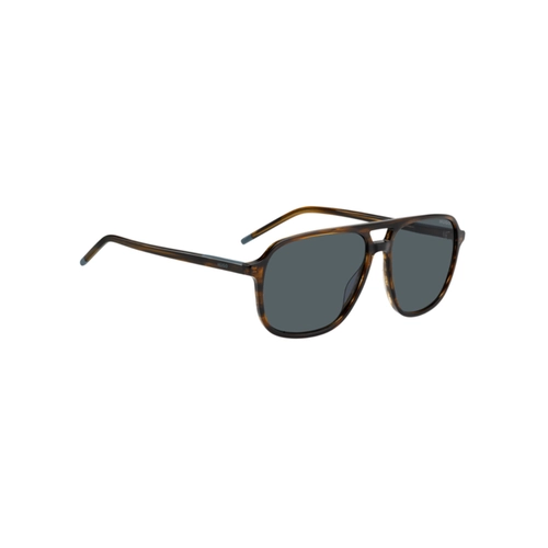 Óculos de Sol Hugo Boss HG 1398/S EX4 58IR S Acetato Marrom Mesclado com lentes na cor Cinza