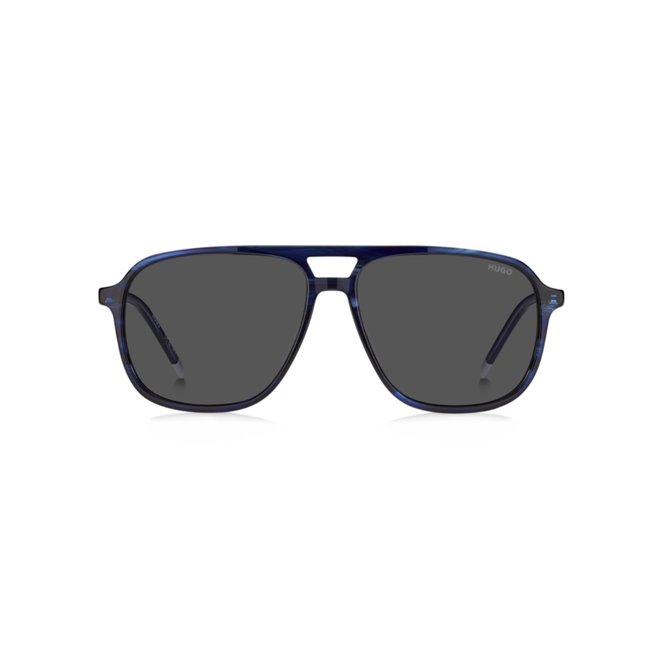 Óculos de Sol Hugo Boss HG 1398/S 38I 58IR S Acetato Azul Mesclado com lentes na cor Cinza 2