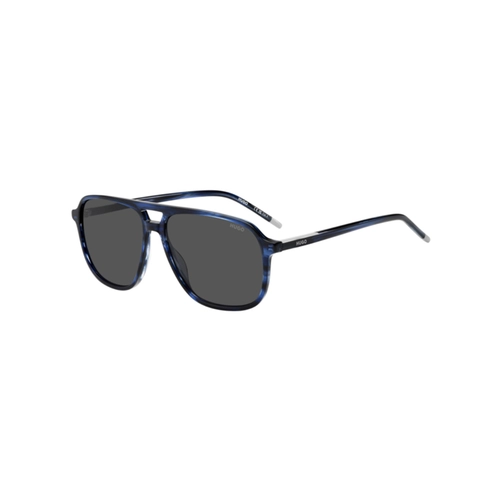Óculos de Sol Hugo Boss HG 1398/S 38I 58IR S Acetato Azul Mesclado com lentes na cor Cinza
