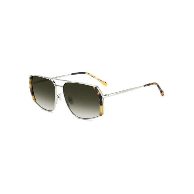 Óculos de Sol Isabel Marant IM 0261/S HBN 609K S Metal Prata e Amarelo Mesclado com lentes na cor Verde Degradê 1