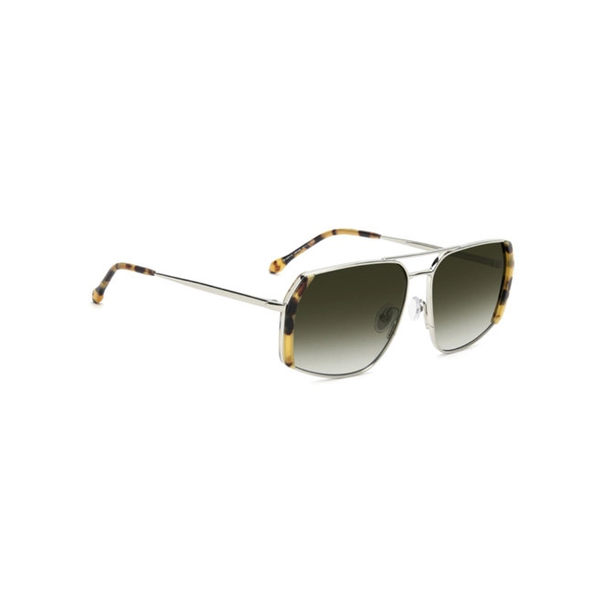 Óculos de Sol Isabel Marant IM 0261/S HBN 609K S Metal Prata e Amarelo Mesclado com lentes na cor Verde Degradê 3