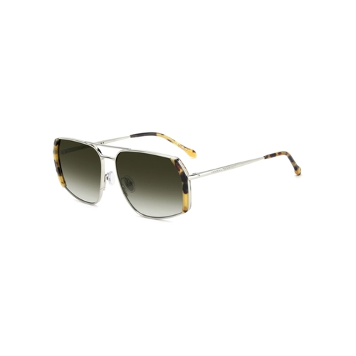 Óculos de Sol Isabel Marant IM 0261/S HBN 609K S Metal Prata e Amarelo Mesclado com lentes na cor Verde Degradê