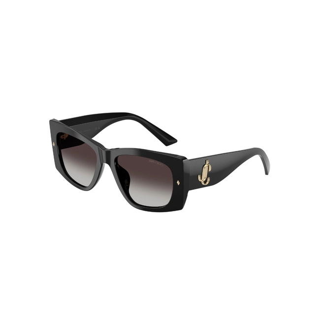 Óculos de Sol Jimmy Choo 0JC5061U 50008G54 Acetato Preto Polido com lentes na cor Cinza Degradê 1